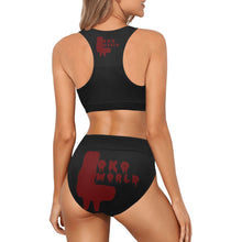 Load image into Gallery viewer, DaeDot Lokoworld Women's Crop Top Bikini Set
